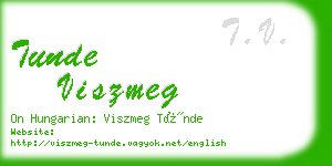 tunde viszmeg business card